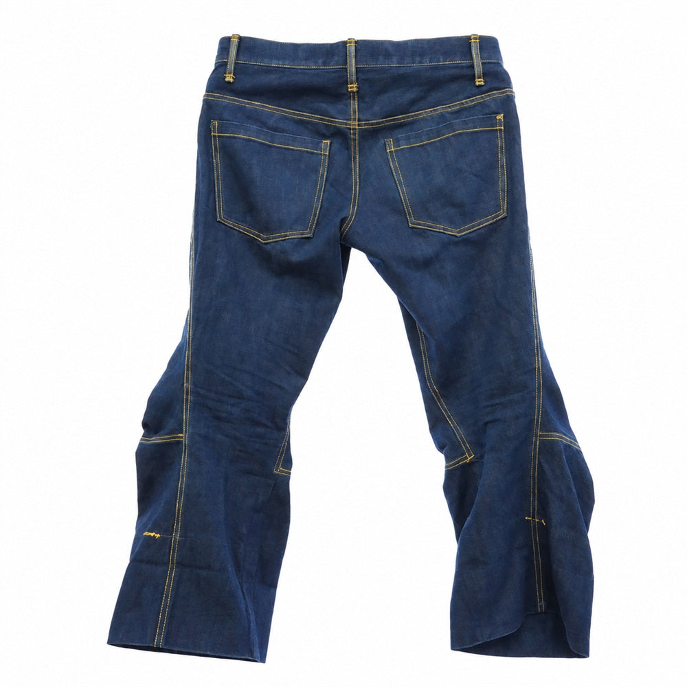 クリストファー・ネメス 立体裁断 ボタンフライ デニム パンツ 日本製 インディゴブルー系 S【中古】