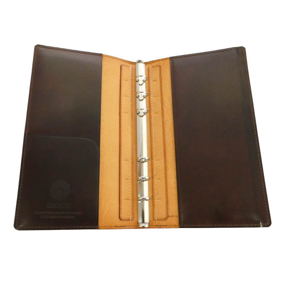 GANZO ガンゾ レザー システム手帳 ブラウン系【中古】