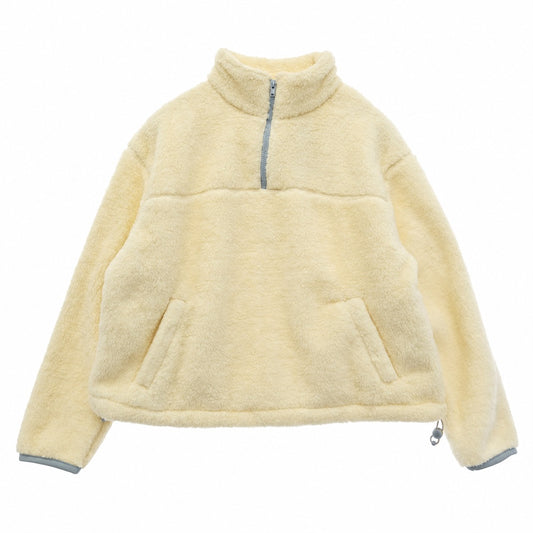 Levi's リーバイス A9339-0002 Canyon 1/4 Zip Sweatshirt レディース プルオーバー フリース ジャケット ホワイト系 XS【新古品】【未使用】【中古】