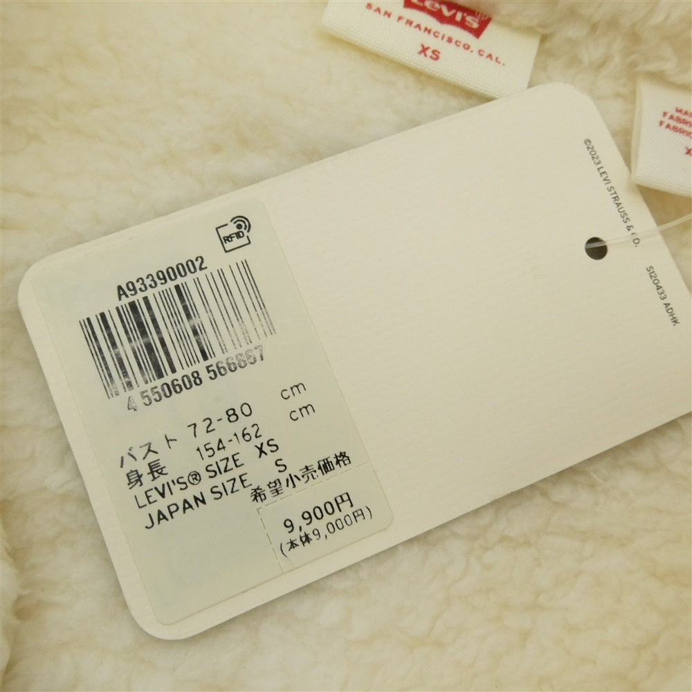 Levi's リーバイス A9339-0002 Canyon 1/4 Zip Sweatshirt レディース プルオーバー フリース ジャケット ホワイト系 XS【新古品】【未使用】【中古】