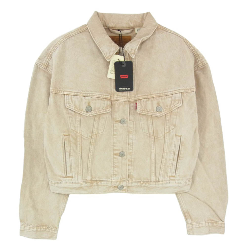Levi's リーバイス A9155-0005 Shrunken 90s Trucker Jacket レディース 加工 デニム トラッカー ジャケット ブラウン系 M【新古品】【未使用】【中古】