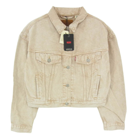 Levi's リーバイス A9155-0005 Shrunken 90s Trucker Jacket レディース 加工 デニム トラッカー ジャケット ブラウン系 M【新古品】【未使用】【中古】
