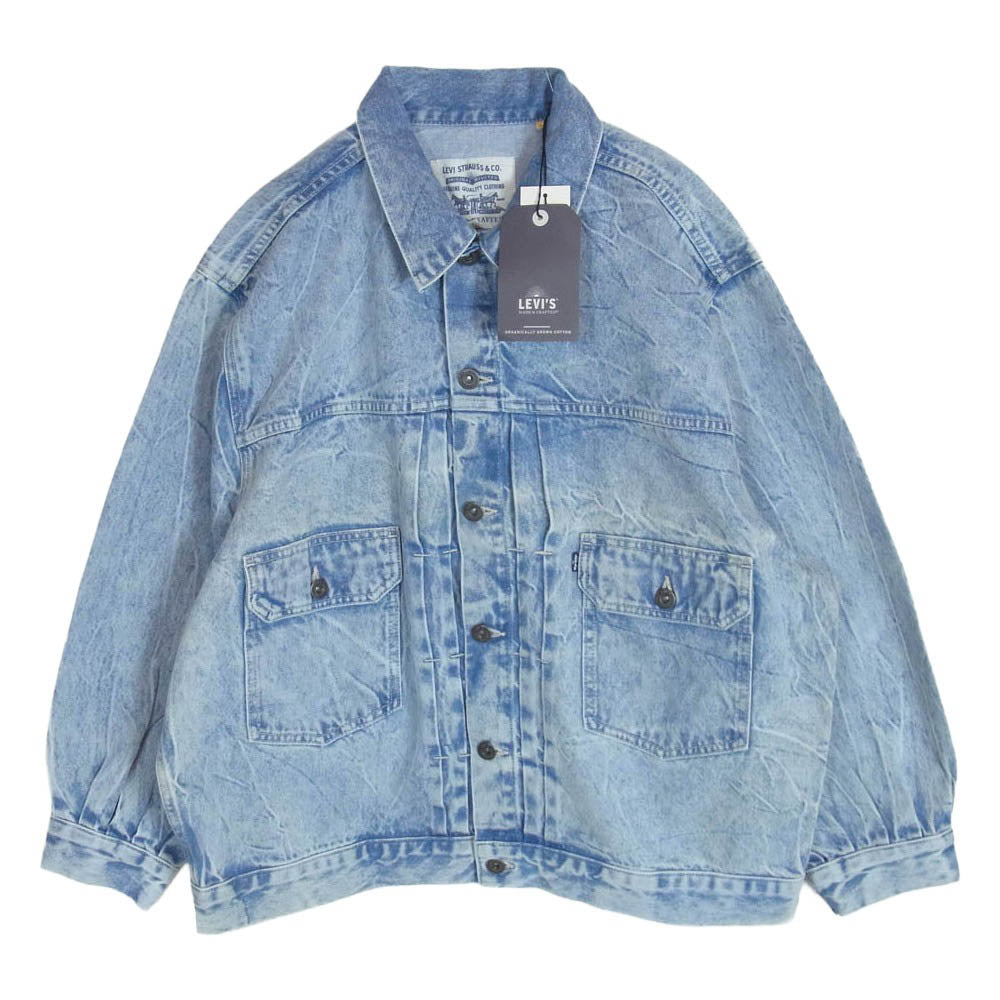 Levi's リーバイス A2112-0008 MADE&CRAFTED タック TYPE II ACID WASH 加工 デニム トラッカー ジャケット ブルー系 M【新古品】【未使用】【中古】