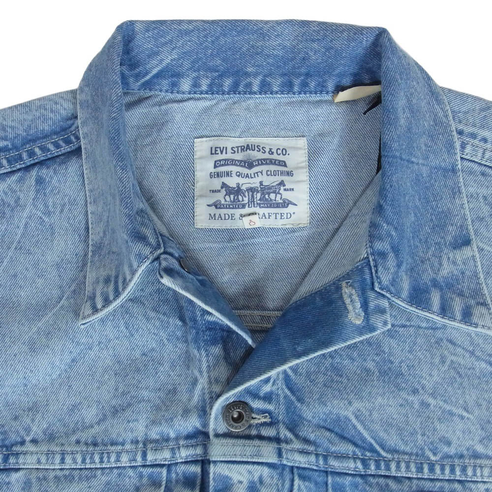 Levi's リーバイス A2112-0008 MADE&CRAFTED タック TYPE II ACID WASH 加工 デニム トラッカー ジャケット ブルー系 M【新古品】【未使用】【中古】