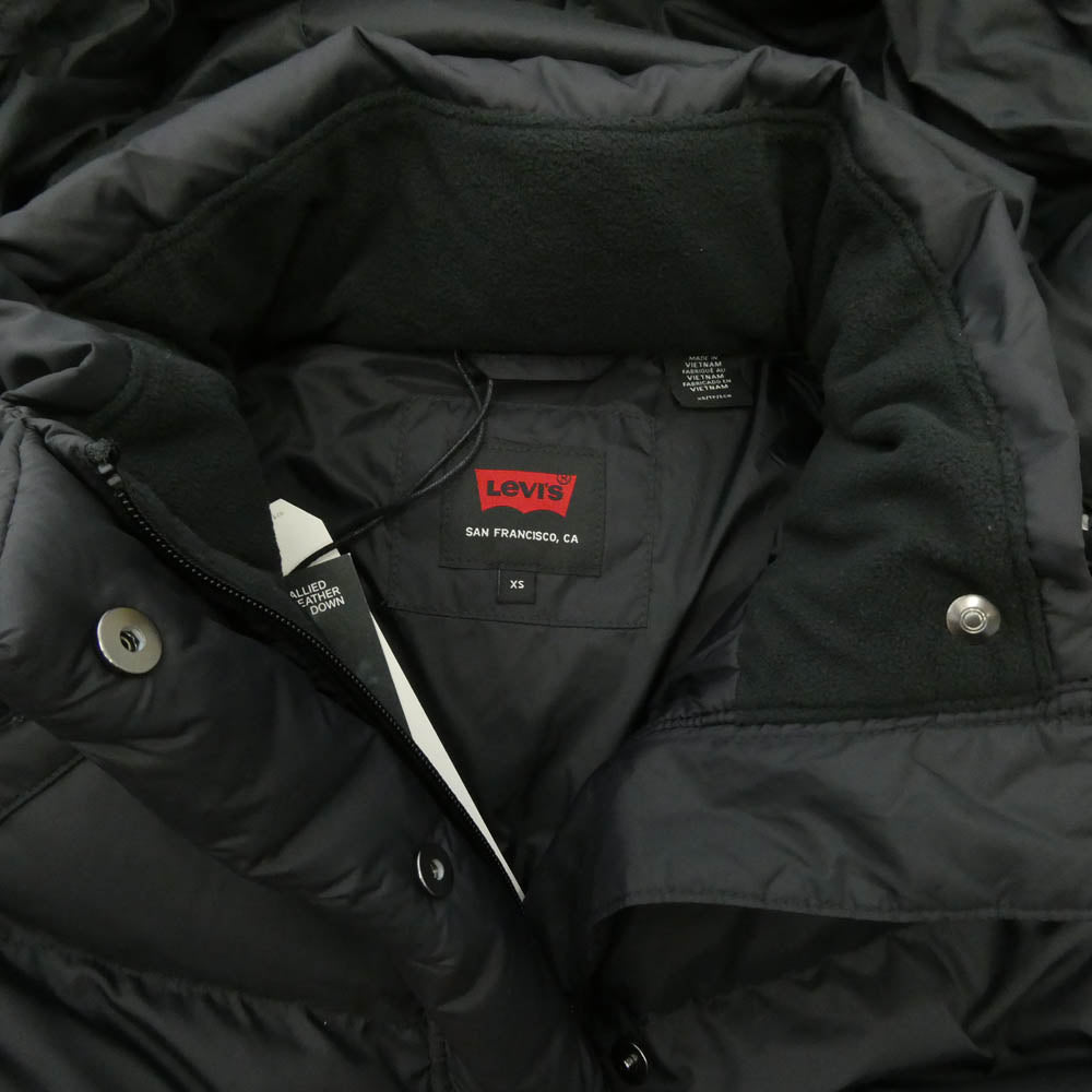 Levi's リーバイス A8528-0001 Midi Bubble Puffer レディース パファー ダウン ジャケット ブラック系 XS【新古品】【未使用】【中古】