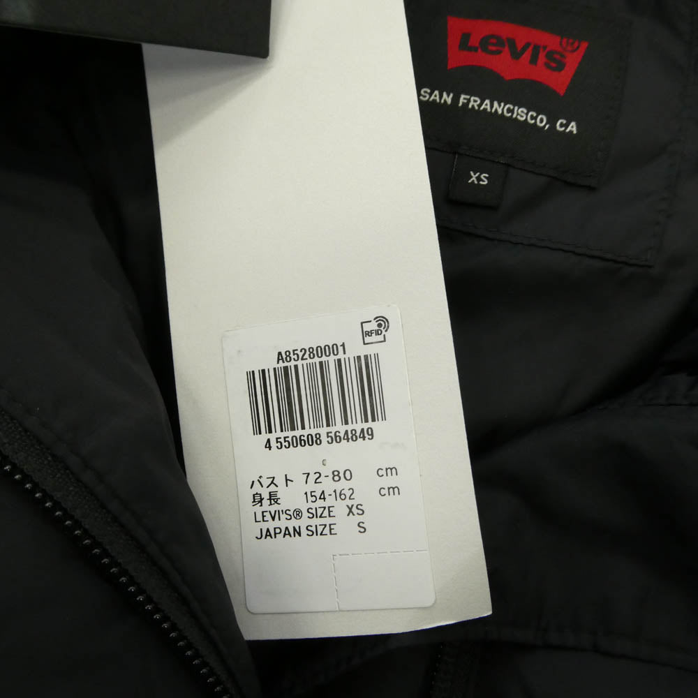 Levi's リーバイス A8528-0001 Midi Bubble Puffer レディース パファー ダウン ジャケット ブラック系 XS【新古品】【未使用】【中古】