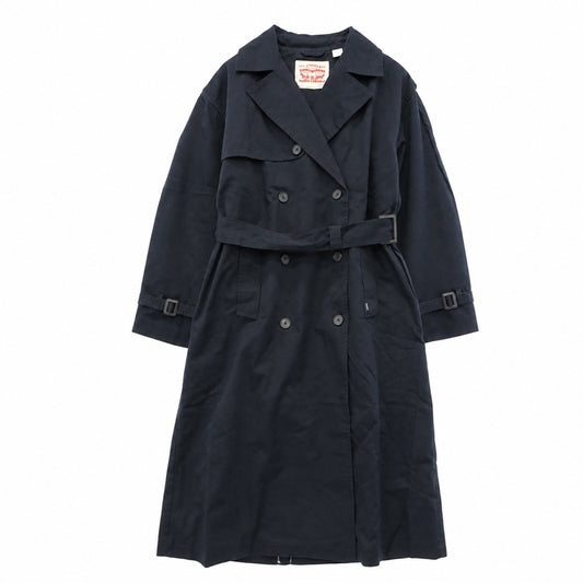 Levi's リーバイス A4445-0000 Women's Long Trench Coat レディース ロング トレンチ コート ネイビー系 M【新古品】【未使用】【中古】