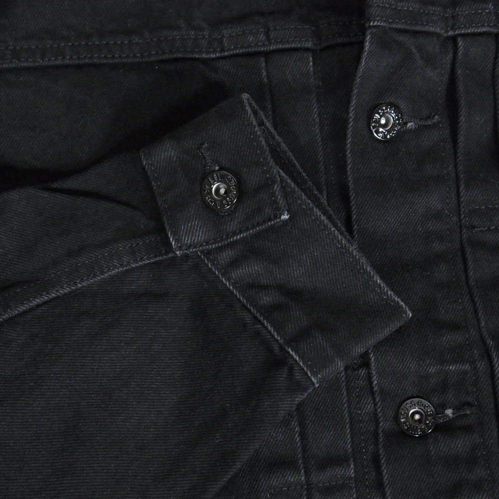 Levi's リーバイス EDIFICE エディフィス 003T4-0000 Premium EDIFICE別注 COLLARLESS Jacket 加工 ノーカラー デニム ジャケット ブラック系 L【新古品】【未使用】【中古】