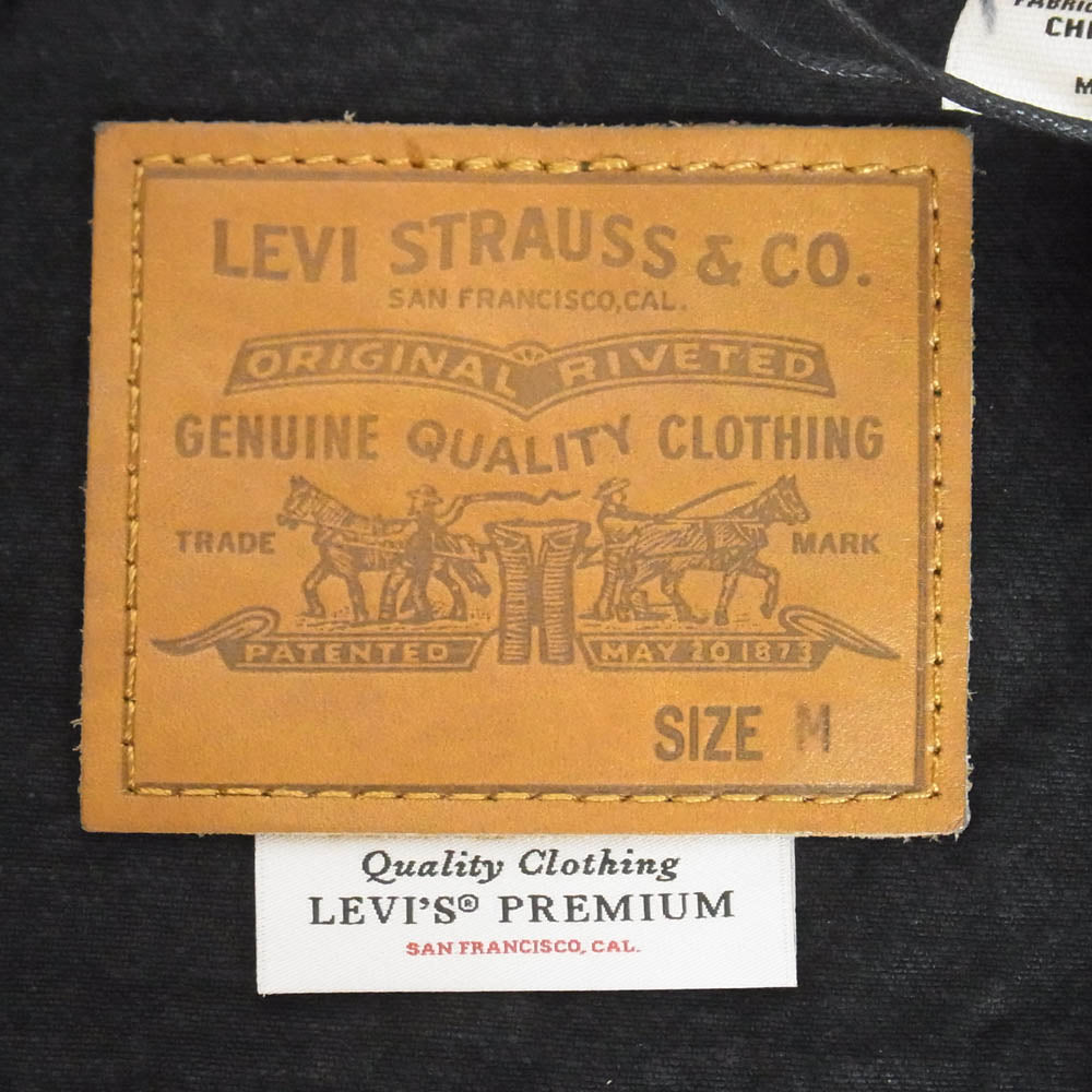 Levi's リーバイス EDIFICE エディフィス 003T4-0000 Premium EDIFICE別注 COLLARLESS Jacket 加工 ノーカラー デニム ジャケット ブラック系 L【新古品】【未使用】【中古】