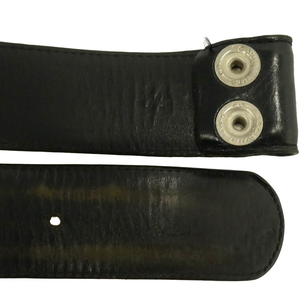 CHROME HEARTS クロムハーツ（原本無） 1.5 STRAP ホースシューリベッツ レザーベルト ストラップ 32 ブラック系【中古】