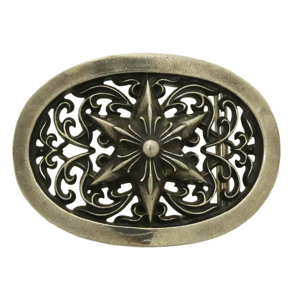 CHROME HEARTS クロムハーツ（原本有） インボイス付属BUCKL OVAL STAR 1.5 クラシック オーバル スター バックル シルバー系【中古】
