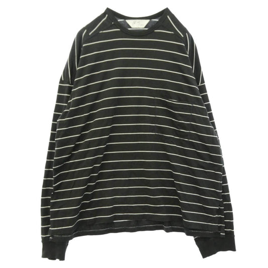 ANCELLM アンセルム 26SS ANC-CT161 BORDER LS ボーダー ロングスリーブ Tシャツ 長袖 カットソー ブラック系 1【中古】