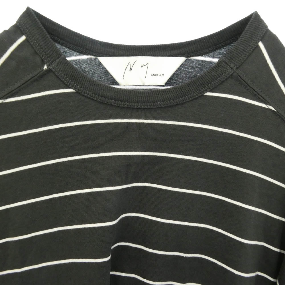 ANCELLM アンセルム 26SS ANC-CT161 BORDER LS ボーダー ロングスリーブ Tシャツ 長袖 カットソー ブラック系 1【中古】