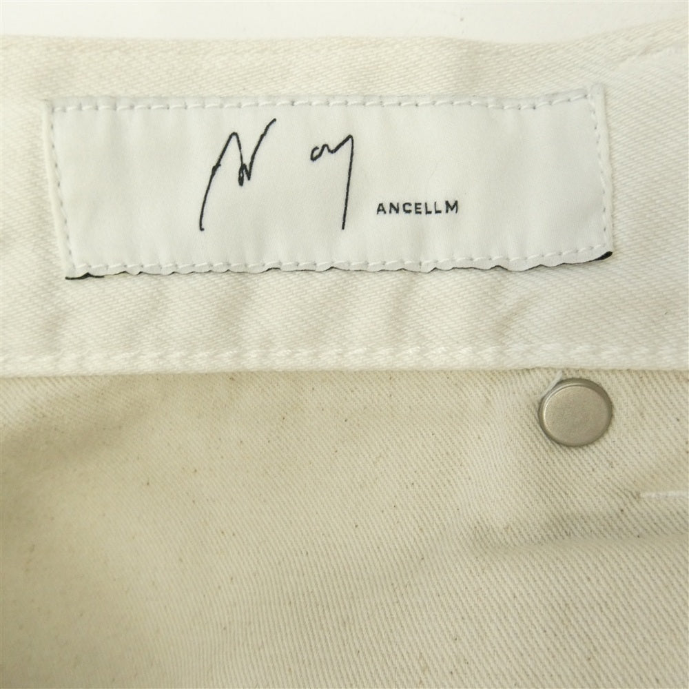 ANCELLM アンセルム 26SS ANC-＃5-26SS-C ＃05 AGING type-C エイジング 加工 ワイド デニム パンツ ホワイト系 1【中古】