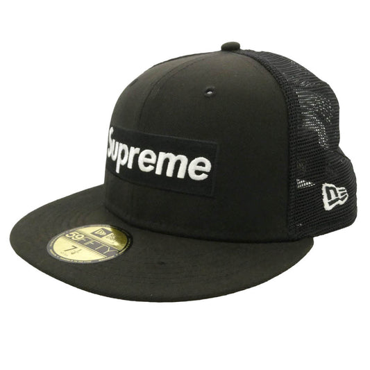 Supreme シュプリーム NEW ERA ニューエラ 23SS × NEW ERA Box Logo Mesh 59FIFTY 7 1/4 ニューエラ ボックスロゴ メッシュキャップ ブラック ブラック系 7 1/4【中古】