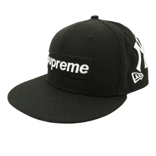 Supreme シュプリーム NEW ERA ニューエラ 21AW × New York Yankees Box Logo New Era 7 3/8 ニューヨーク ヤンキース ボックス ロゴ キャップ ブラック系 7 3/8【中古】