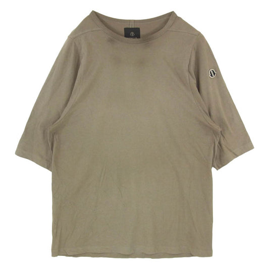 Rick Owens リックオウエンス MONCLER モンクレール J209N8C00002 MONCLER モンクレール CREWNECK SS T ロゴワッペン クルーネック 半袖 Tシャツ カットソー カーキ系 XS【中古】