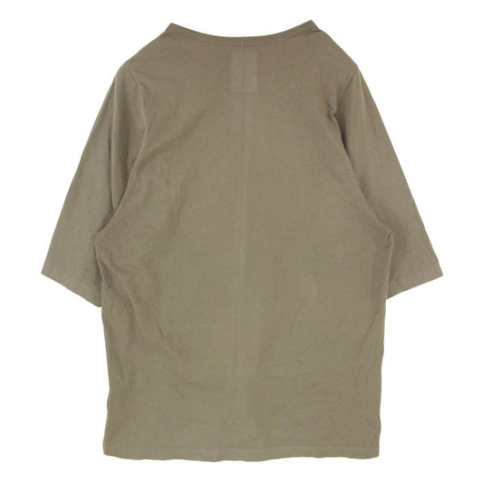 Rick Owens リックオウエンス MONCLER モンクレール J209N8C00002 MONCLER モンクレール CREWNECK SS T ロゴワッペン クルーネック 半袖 Tシャツ カットソー カーキ系 XS【中古】