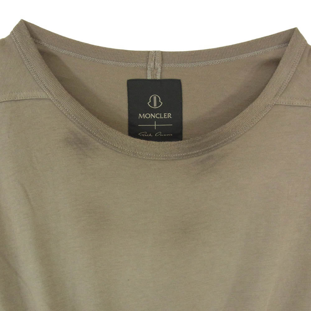 Rick Owens リックオウエンス MONCLER モンクレール J209N8C00002 MONCLER モンクレール CREWNECK SS T ロゴワッペン クルーネック 半袖 Tシャツ カットソー カーキ系 XS【中古】