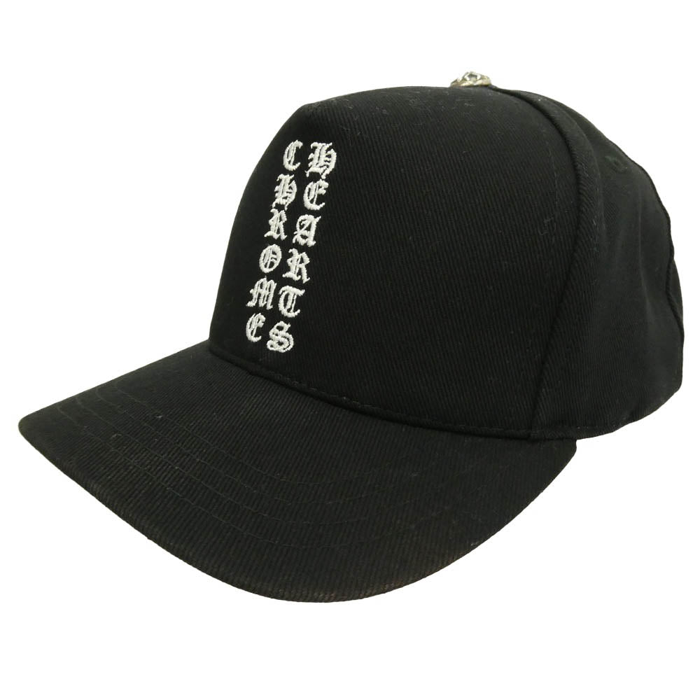 CHROME HEARTS クロムハーツ（原本無） Vertical Logo Trucker Cap クロスボールボタン ヴァーティカルロゴ トラッカーキャップ 帽子 ブラック系【中古】