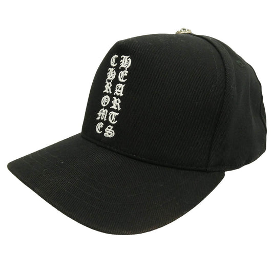 CHROME HEARTS クロムハーツ（原本無） Vertical Logo Trucker Cap クロスボールボタン ヴァーティカルロゴ トラッカーキャップ 帽子 ブラック系【中古】