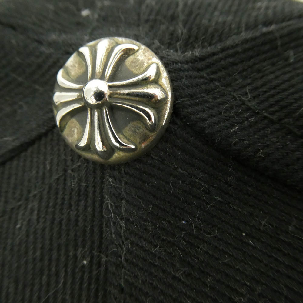 CHROME HEARTS クロムハーツ（原本無） Vertical Logo Trucker Cap クロスボールボタン ヴァーティカルロゴ トラッカーキャップ 帽子 ブラック系【中古】