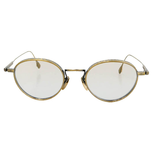CHROME HEARTS クロムハーツ（原本無） THICK シック ボストン アイウェア 眼鏡 ゴールド系 48□22-151【中古】