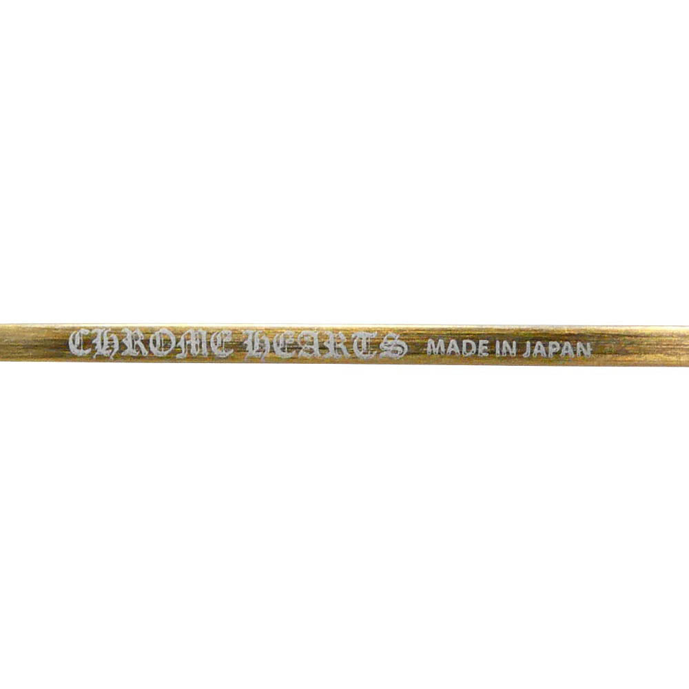 CHROME HEARTS クロムハーツ（原本無） THICK シック ボストン アイウェア 眼鏡 ゴールド系 48□22-151【中古】