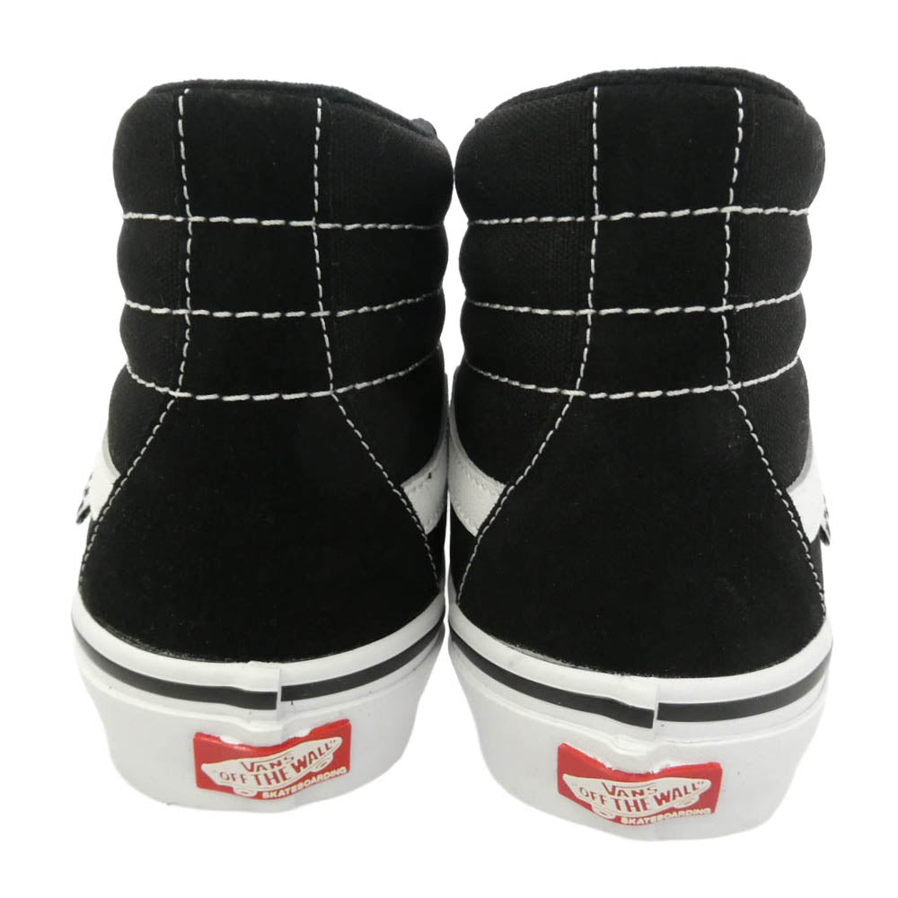 VANS バンズ VN0A5FCCY28 SKATE SK8-HI スケートハイ スエード スニーカー ブラック ブラック系 ホワイト系 26cm【極上美品】【中古】