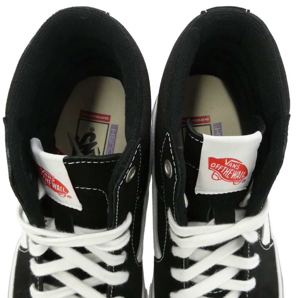 VANS バンズ VN0A5FCCY28 SKATE SK8-HI スケートハイ スエード スニーカー ブラック ブラック系 ホワイト系 26cm【極上美品】【中古】