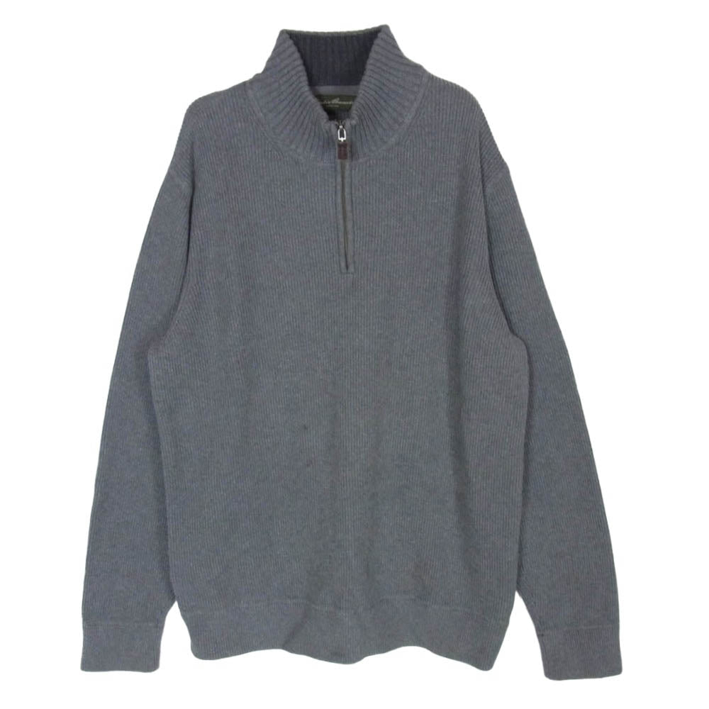 Eddie Bauer エディー・バウアー ハーフジップ ニット セーター グレー系 XL【中古】