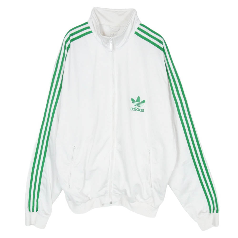 adidas アディダス 90s VINTAGE ヴィンテージ サイドライン スリーストライプ トラックジャケット ジャージ ホワイト系 XL【中古】