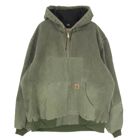 Carhartt カーハート ダック地 アクティブ ジャケット モスグリーン系 XXL【中古】