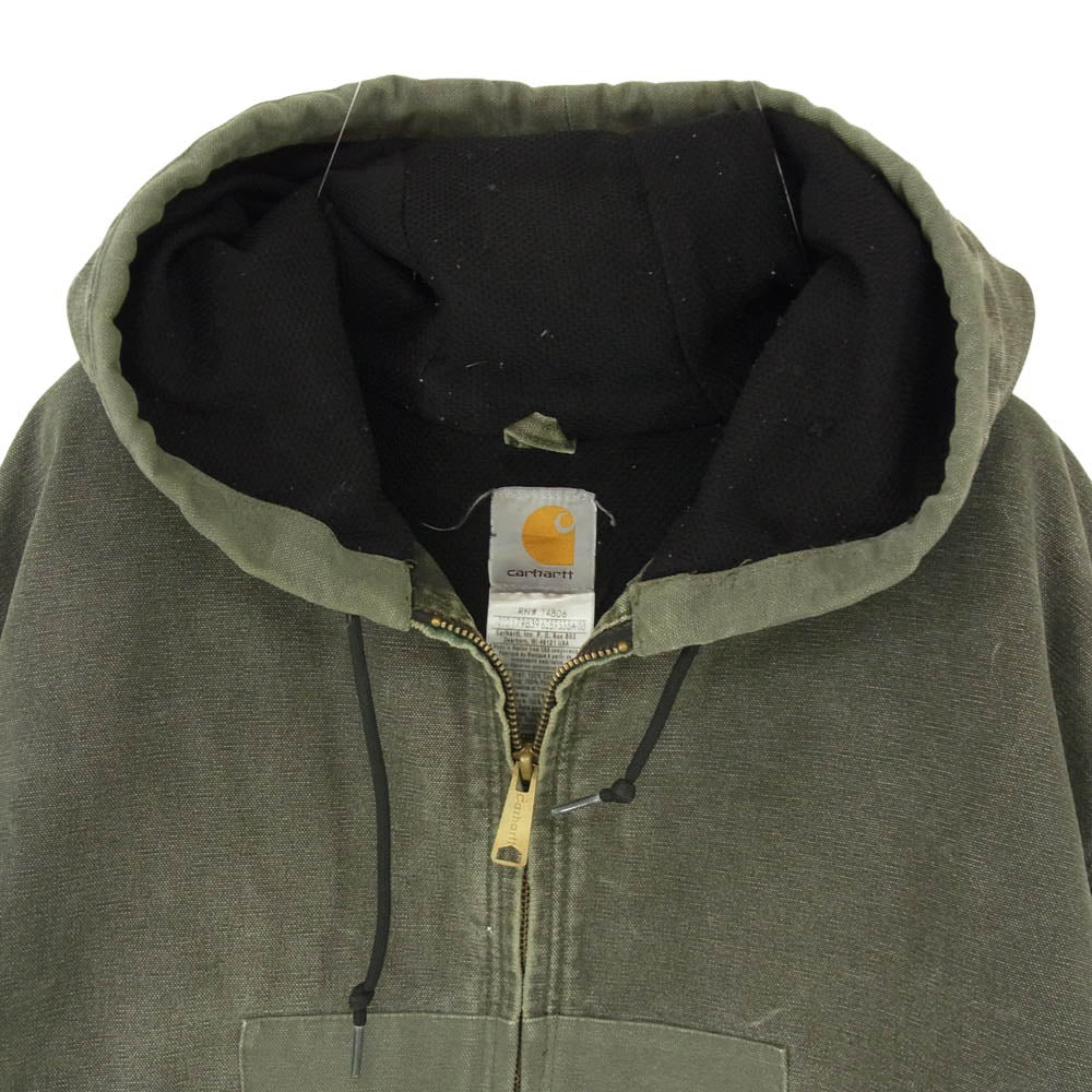 Carhartt カーハート ダック地 アクティブ ジャケット モスグリーン系 XXL【中古】