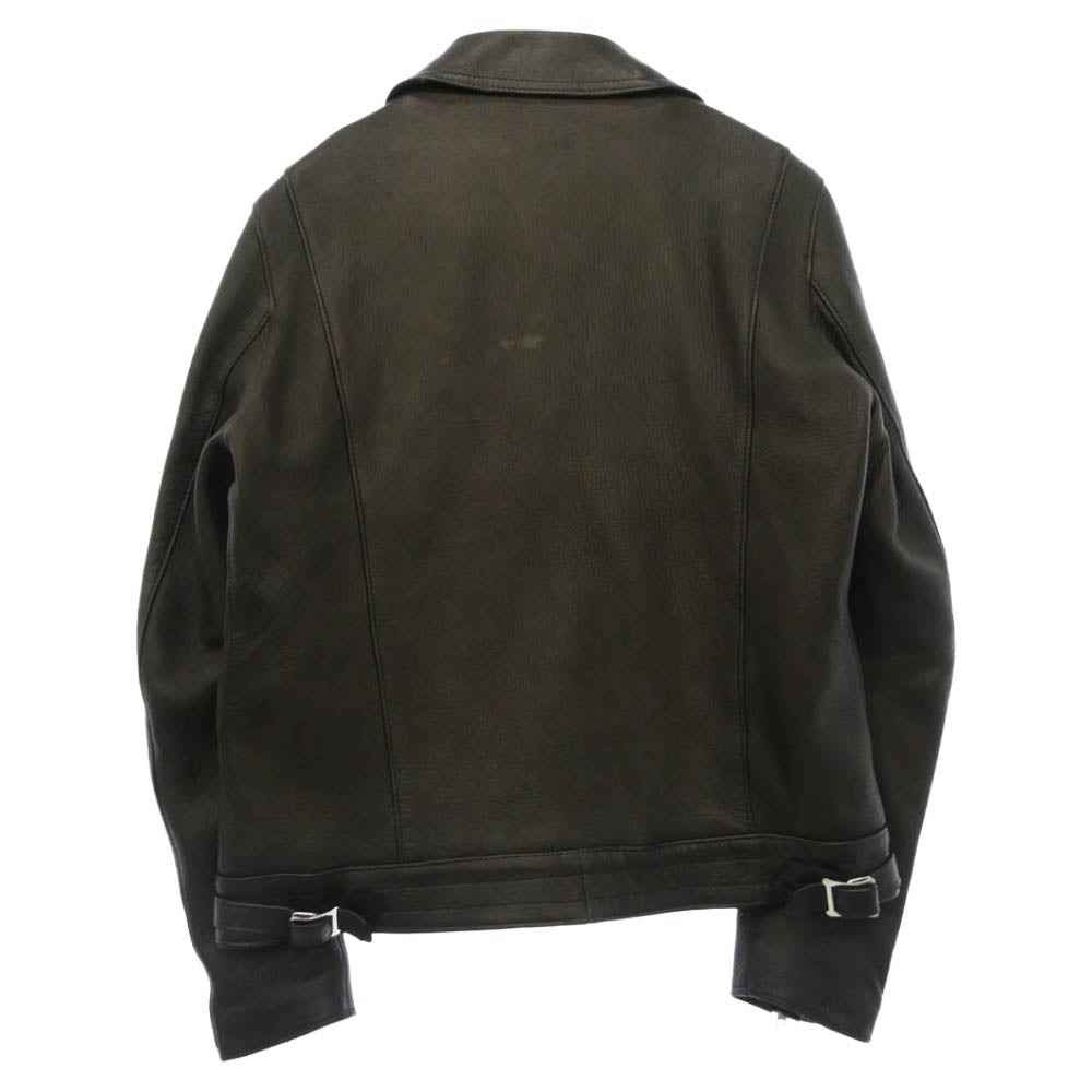 Lewis Leathers ルイスレザー The REAL McCOY'S ザリアルマッコイズ × The Real McCoys Deerskin Cyclone リアルマッコイズ サイクロン 441T ディアスキン ダブルライダース レザー ジャケット 40 ダークブラウン系 40【中古】