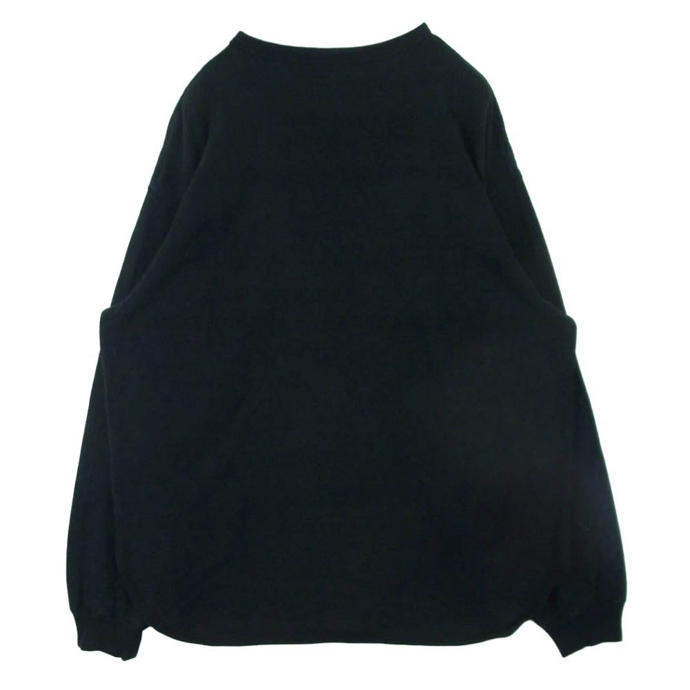 blurhms ブラームス BHS24F036F25 Co/Silk Nep Baseball Henry コットンシルク ネップ ベースボール ヘンリーネック 長袖 カットソー ブラック系 4【中古】