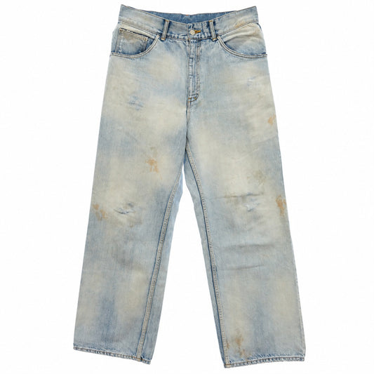 ANCELLM アンセルム ANC-PT11-A SELVEDGE DENIM STRAIGHT 5P PANTS セルビッジ ストレート ジーンズ デニム パンツ インディゴブルー系 3【中古】