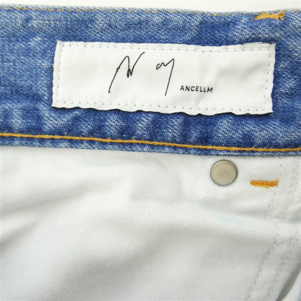 ANCELLM アンセルム ANC-PT11-A SELVEDGE DENIM STRAIGHT 5P PANTS セルビッジ ストレート ジーンズ デニム パンツ インディゴブルー系 3【中古】
