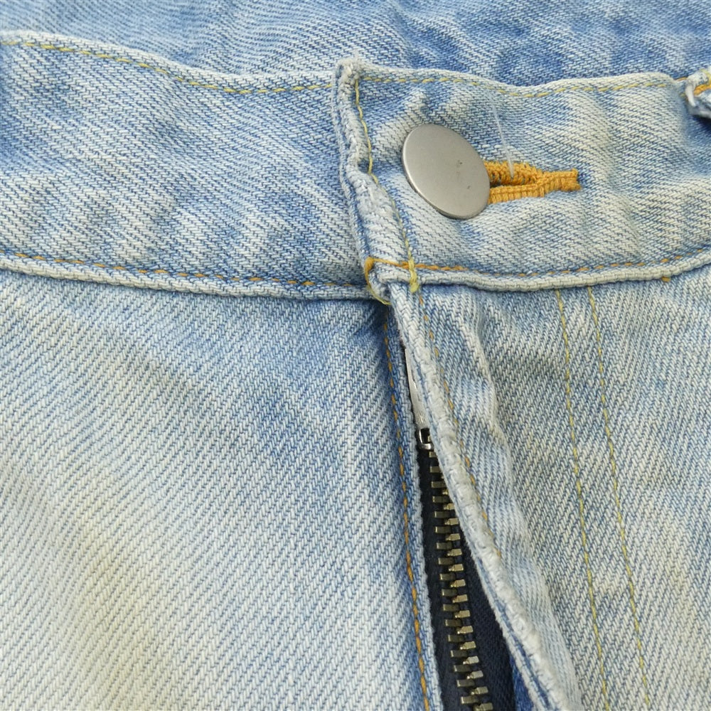 ANCELLM アンセルム ANC-PT18-C CRASH SELVEDGE SHOE CUT 5P DENIM PANTS クラッシュ加工 セルビッジ シューカット ジーンズ デニムパンツ インディゴブルー系 3【中古】
