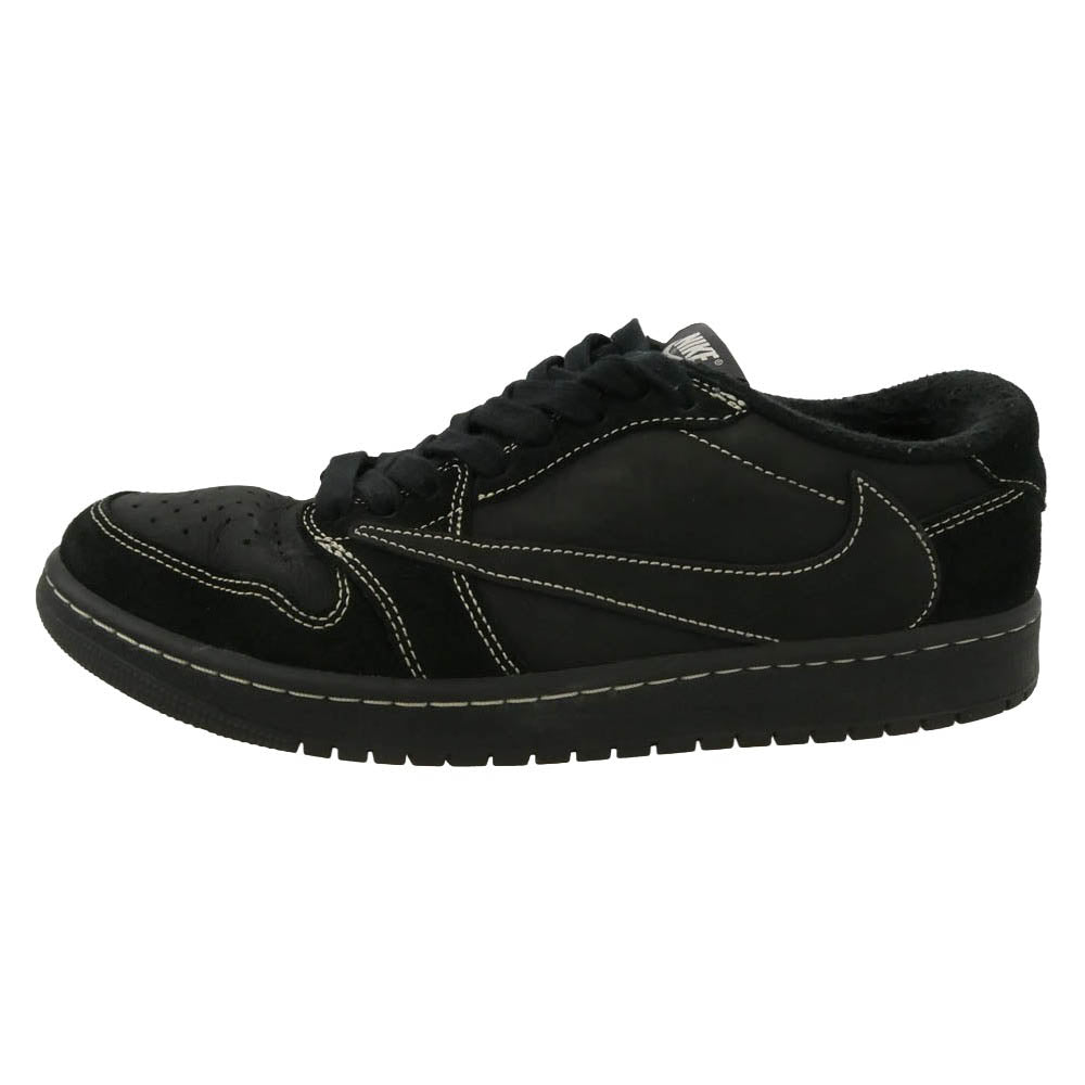 NIKE ナイキ DM7866-001 【フェイクバスターズ鑑定済】× Travis Scott Air Jordan 1 Low OG SP Black Phantom トラヴィススコット エアジョーダン1 ロー OG SP ブラック ファントム ローカットスニーカー ブラック系 27cm【中古】
