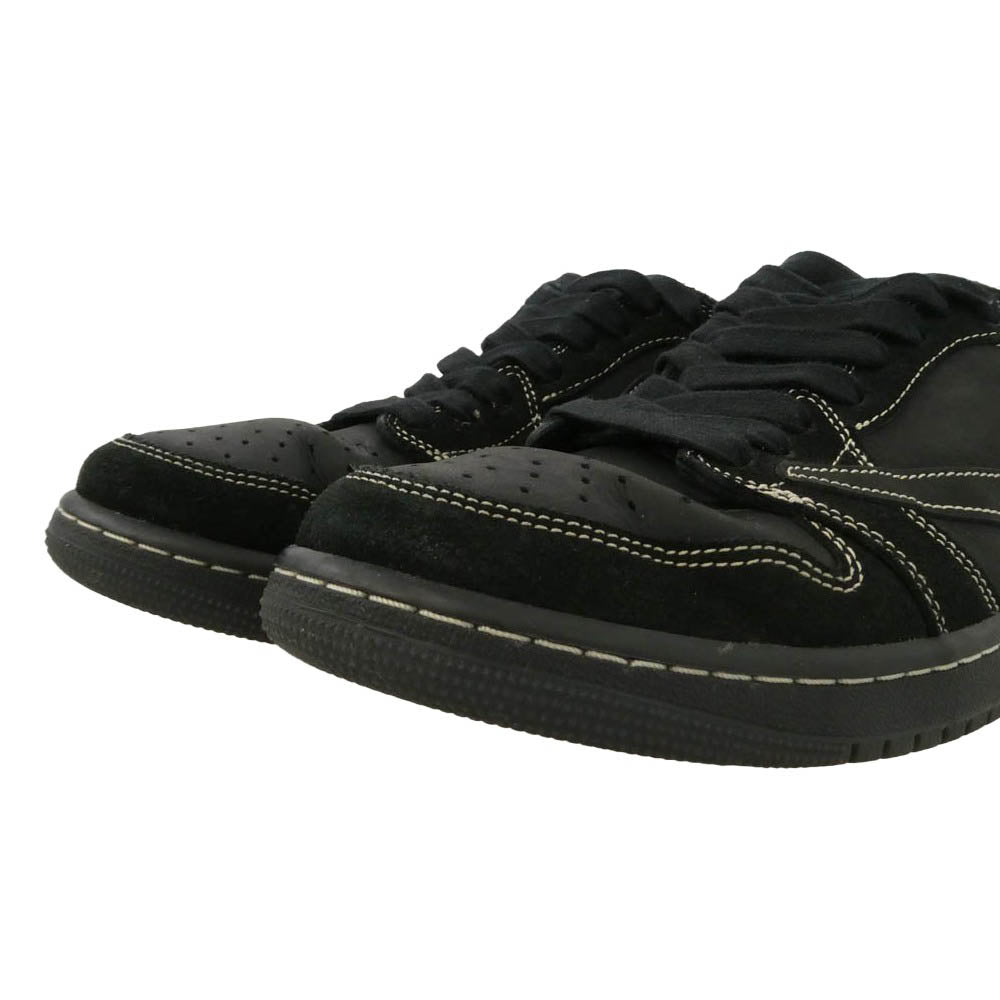 NIKE ナイキ DM7866-001 【フェイクバスターズ鑑定済】× Travis Scott Air Jordan 1 Low OG SP Black Phantom トラヴィススコット エアジョーダン1 ロー OG SP ブラック ファントム ローカットスニーカー ブラック系 27cm【中古】
