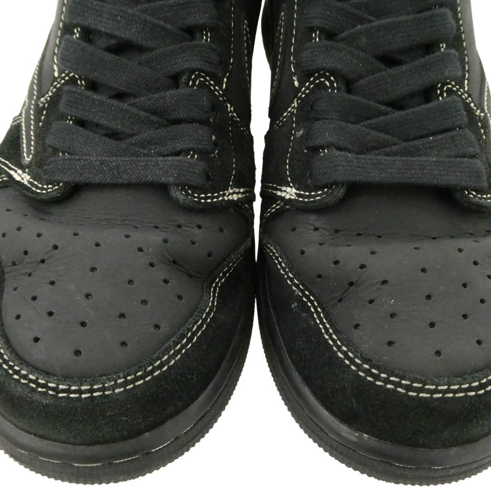 NIKE ナイキ DM7866-001 【フェイクバスターズ鑑定済】× Travis Scott Air Jordan 1 Low OG SP Black Phantom トラヴィススコット エアジョーダン1 ロー OG SP ブラック ファントム ローカットスニーカー ブラック系 27cm【中古】