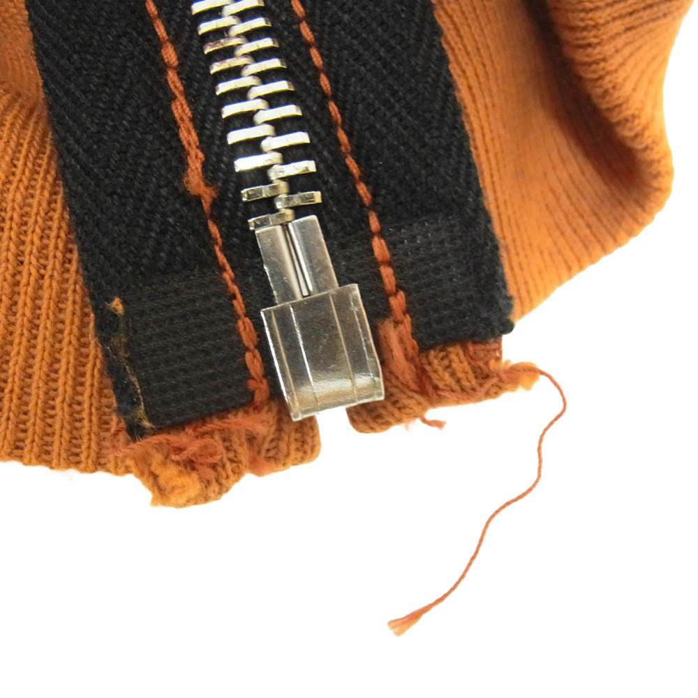 WAREHOUSE ウエアハウス 496 FULL ZIP HOODIE ラグランフリーダム ワンウォッシュフルジップ スウェット フーディー パーカー オレンジ系 42【中古】