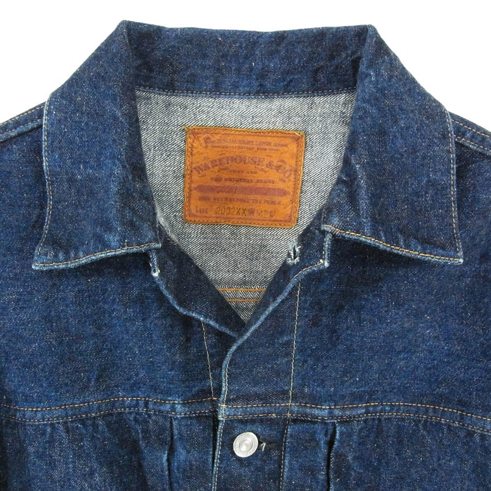 WAREHOUSE ウエアハウス Dead Stock Blue 2002xx 1953MODEL デットストックブルー 濃紺 インディゴ デニムジャケット インディゴブルー系 42【中古】