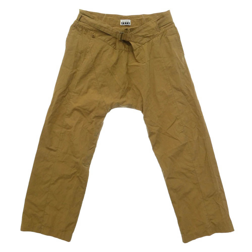 ISSEY MIYAKE イッセイミヤケ IF62FF006 FETE フェット サルエル ベルテッド パンツ ブラウン系 2【中古】