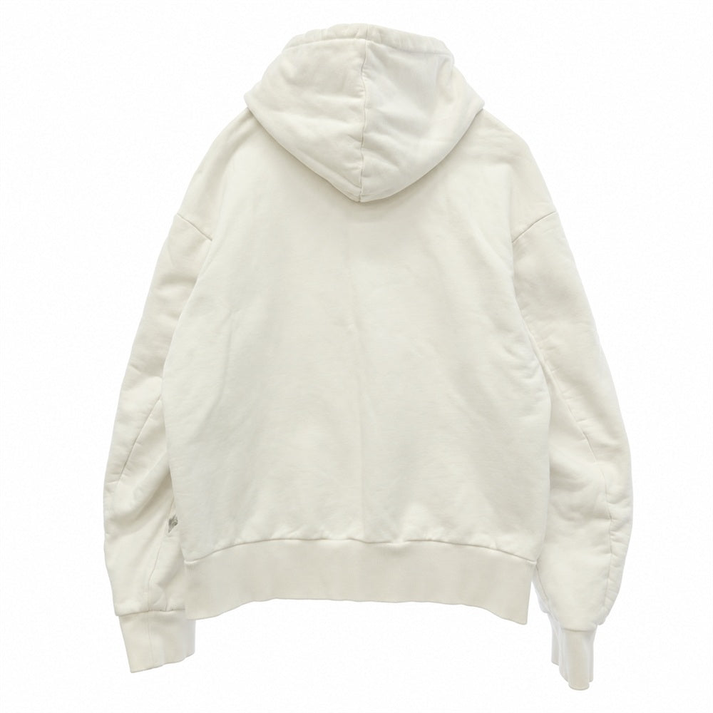 フェン・チェン・ワン FF08HOO401 Pullover Hoodie 切替 刺繍 プルオーバー パーカー フーディー ホワイト系【中古】