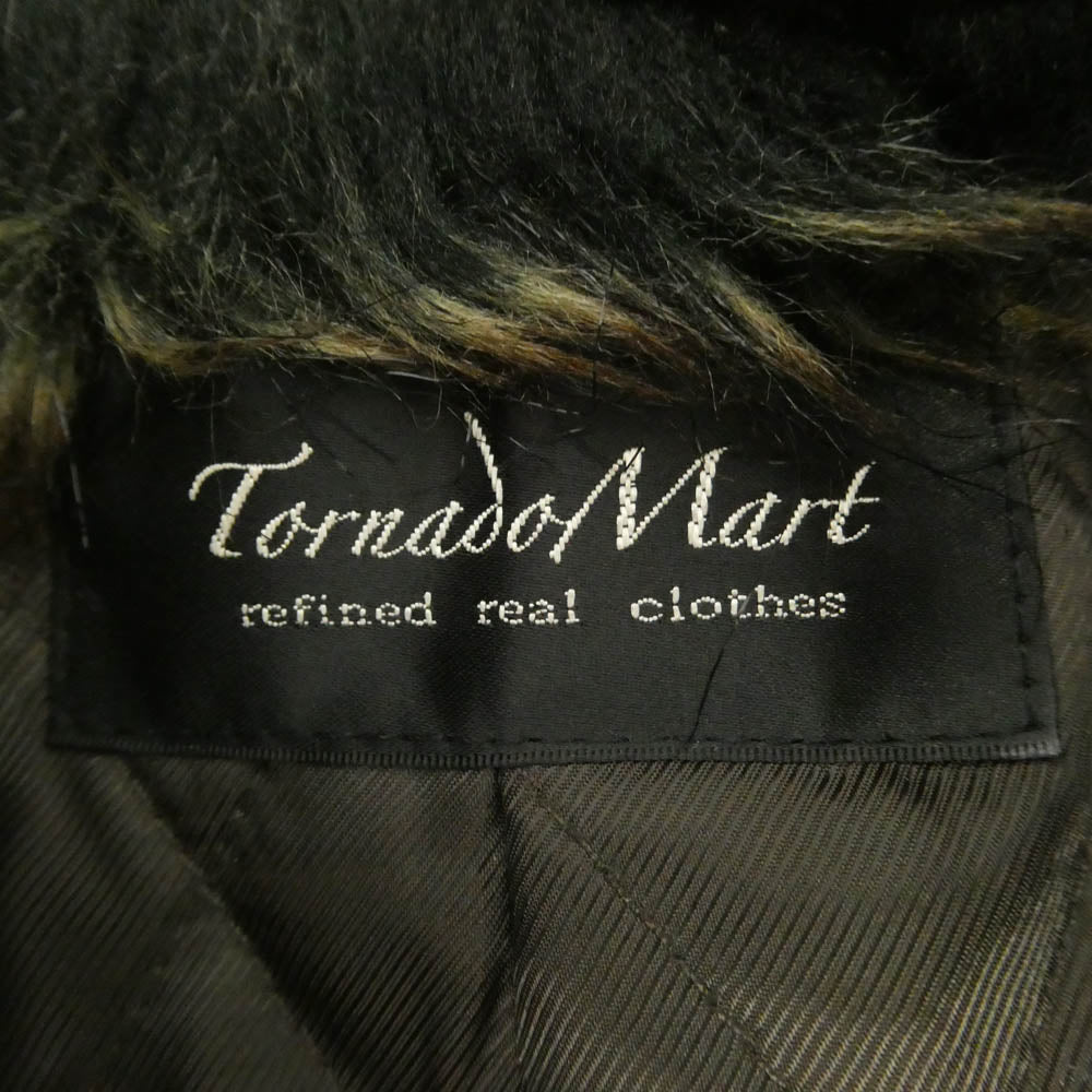TORNADO MART トルネードマート TBL-3503 掠れレオパード スエード ハイネック 裏地キルティング シングル ライダース ジャケット ブラウン系 M【中古】