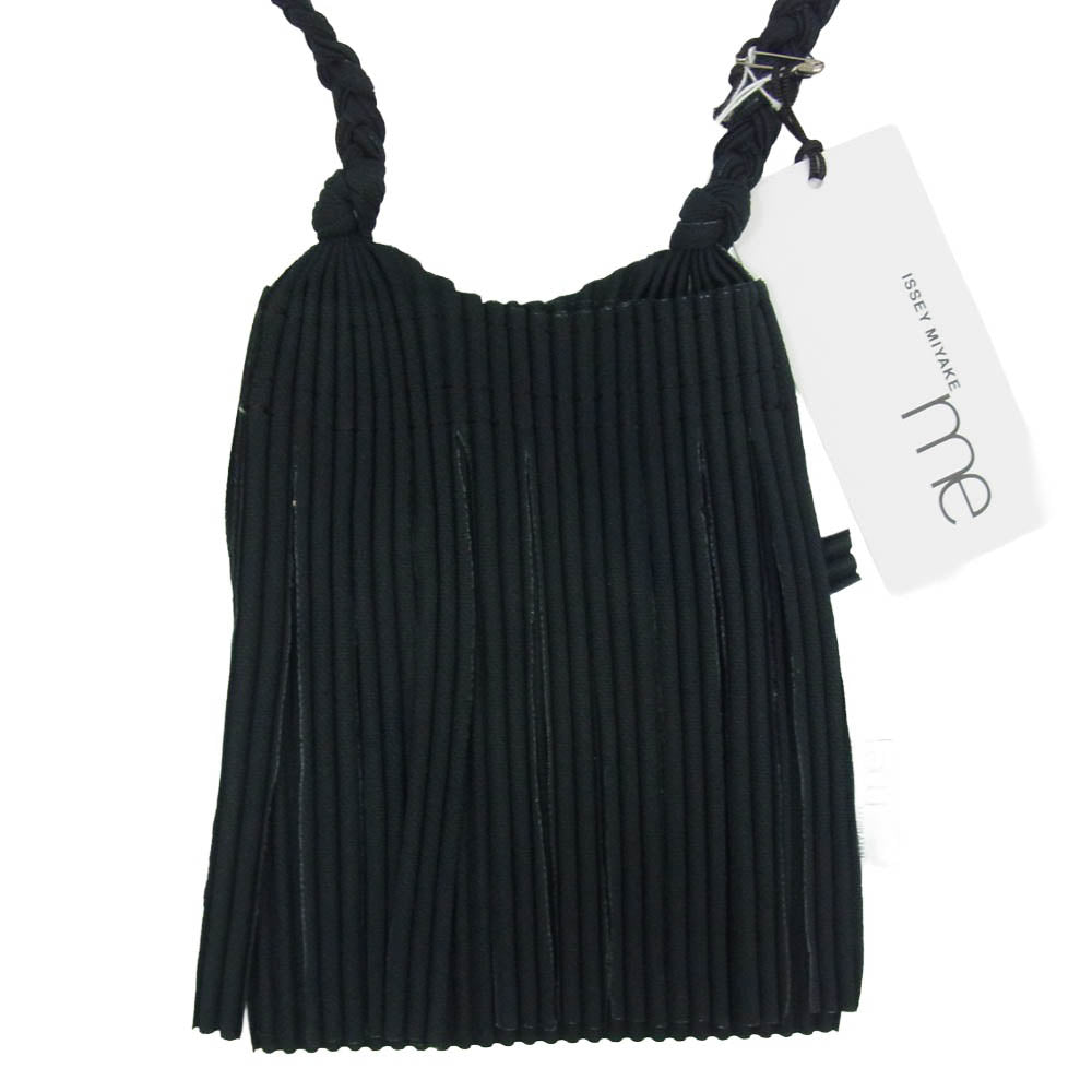 ISSEY MIYAKE イッセイミヤケ MI63-AG591 me LEAF PLEATS BAG リーフ プリーツ ショルダー バッグ ブラック系【中古】