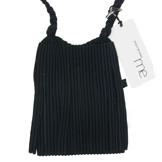ISSEY MIYAKE イッセイミヤケ MI63-AG591 me LEAF PLEATS BAG リーフ プリーツ ショルダー バッグ ブラック系【中古】