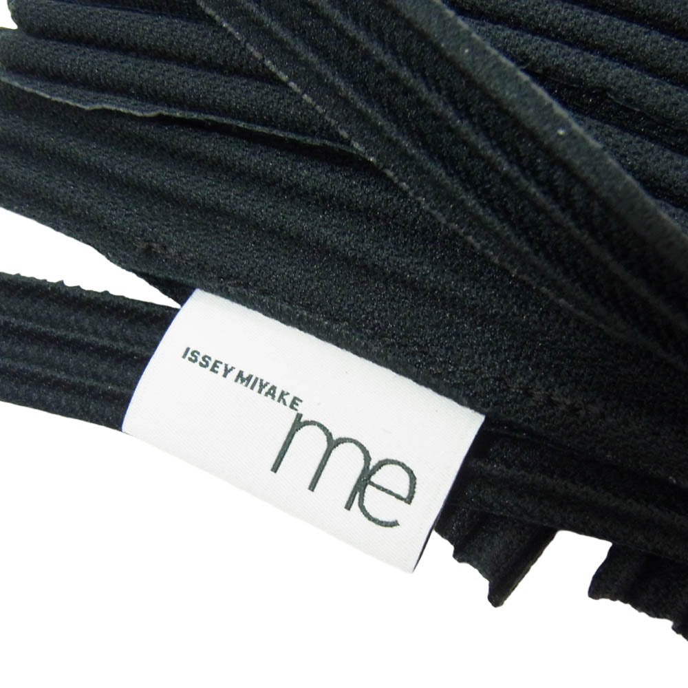 ISSEY MIYAKE イッセイミヤケ MI63-AG591 me LEAF PLEATS BAG リーフ プリーツ ショルダー バッグ ブラック系【中古】
